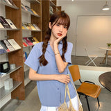 short sleeve casual shirt - WOMONA.COM