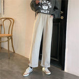 Casual Plus Fleece Wide Leg Pants - WOMONA.COM