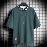 Hong Kong style loose T-shirt men - WOMONA.COM