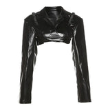 PU Leather Top - WOMONA.COM