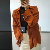 Lantern Sleeve Loose Casual Shirt - WOMONA.COM