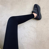Black Shark Skin Leggings - WOMONA.COM