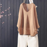 V-neck Pullover Short-sleeved T-shirt Women - WOMONA.COM