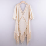 Deep V Hollow Dress - WOMONA.COM