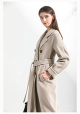 mid-length woolen woolen coat - WOMONA.COM