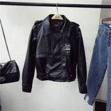 Spring new leather jacket - WOMONA.COM