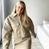 Lapel Loose Women's Short Jacket - WOMONA.COM