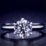 Six claw mosangite ring - WOMONA.COM