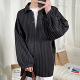 Send tie striped men casual shirt - WOMONA.COM