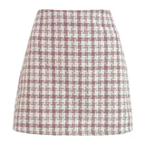 Well Grid A-line Skirt - WOMONA.COM