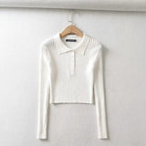 short long-sleeved sweater - WOMONA.COM