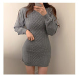 Twist pattern all-match dress - WOMONA.COM