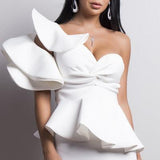 Sexy strapless dress - WOMONA.COM