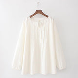 Embroidered Cotton T-shirt - WOMONA.COM