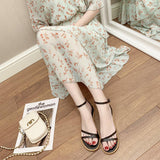 Ins Flat Double Roman Sandals - WOMONA.COM