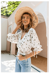 Ladies Vacation Waist Short Shirt - WOMONA.COM