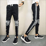 Men Casual Stitching Gradient Pants - WOMONA.COM