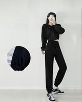 Thin Straight Wide-leg Pants - WOMONA.COM