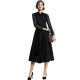 Hollow large swing dress - WOMONA.COM