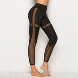 mesh splicing trousers - WOMONA.COM