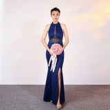 neck deep evening dress - WOMONA.COM