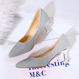 Gradient Sexy Pointed French Pumps - WOMONA.COM