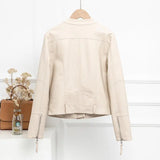 Women's leather short jacket - WOMONA.COM