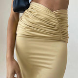 Ruffled Hip-knee Skirt - WOMONA.COM