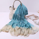 Qianli Jiangshan Tu Tulle Scarf - WOMONA.COM