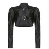 Street Leather Jacket - WOMONA.COM