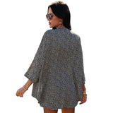 Sleeve Floral Chiffon Shirt Top - WOMONA.COM