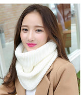 httpWarm thick solid color ladies scarf - WOMONA.COM