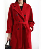 mid-length woolen woolen coat - WOMONA.COM