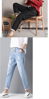 Holes And Small Feet Trousers - WOMONA.COM