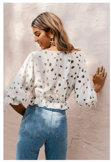 Ladies Vacation Waist Short Shirt - WOMONA.COM