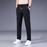Ice Silk Casual Men's Thin Workwear Sweatpants - WOMONA.COM