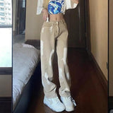 Straight Wide Leg Pants - WOMONA.COM