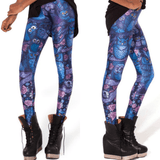 Blue MIDNIGHT OWL LEGGINGS - WOMONA.COM