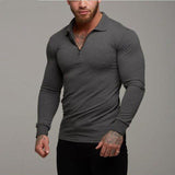 Longsleeve Polo Shirt Men - WOMONA.COM