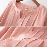 Embroidered Cotton T-shirt - WOMONA.COM