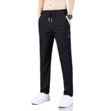 Ice Silk Casual Men's Thin Workwear Sweatpants - WOMONA.COM