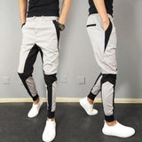 Men Casual Stitching Gradient Pants - WOMONA.COM