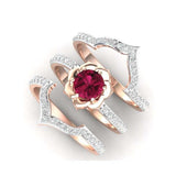 Exquisite Rose Gold Flower Ring - WOMONA.COM