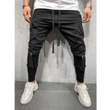Stitching Elastic Men's Sweatpants - WOMONA.COM