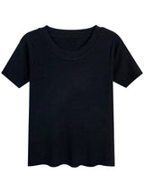 Ice Silk Knit Short Sleeve - WOMONA.COM