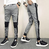Men Casual Stitching Gradient Pants - WOMONA.COM