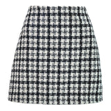 Well Grid A-line Skirt - WOMONA.COM
