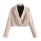 Cross Short Suit Jacket - WOMONA.COM