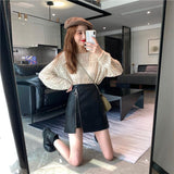 Irregular Zipper Slim Leather Skirt - WOMONA.COM