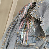 Denim Jacket Personality Versatile Casual - WOMONA.COM